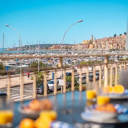 Lägenhet La Grande Palmeraie - Spacieux Avec Vue Mer, Terrasse, Port De Garavan